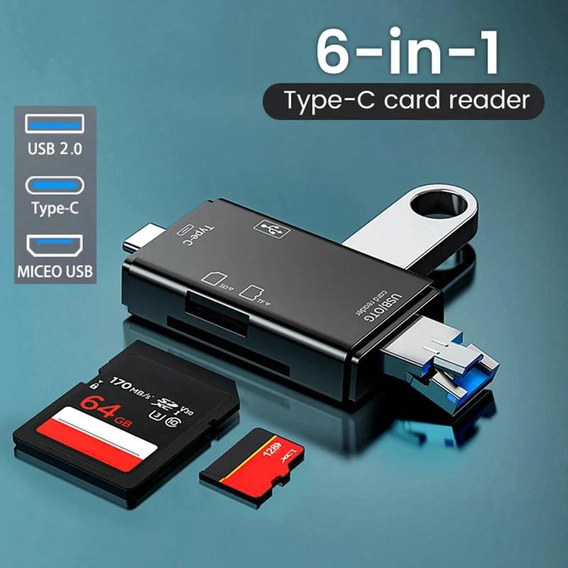 USB 2.0 OTG SD TF ī ,  ӱ , ÷ ̺ , CŸ ũ USB-A ī , 6  1, 480Mbps